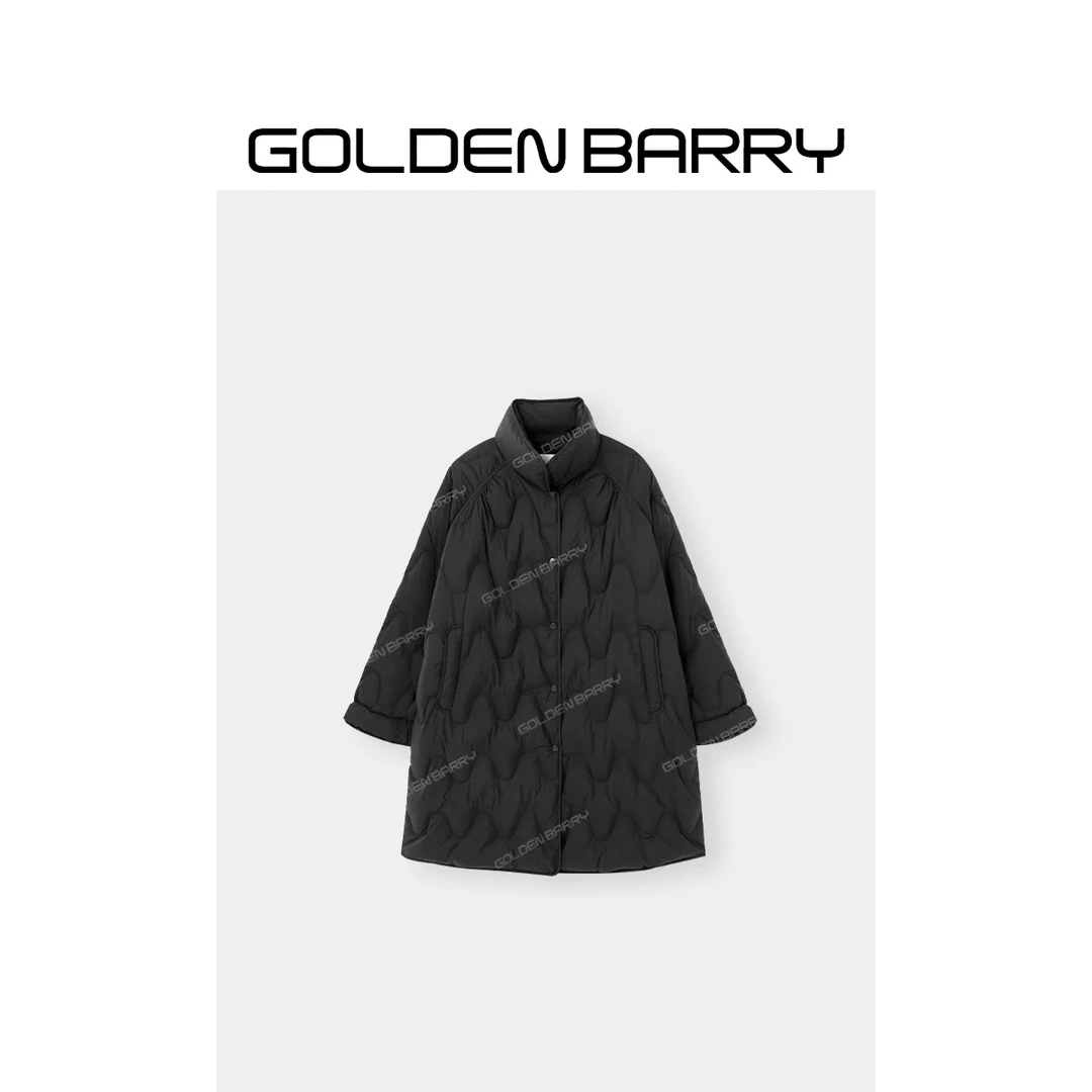 GOLDENBARRY|132062“浪锁星眠”几何压纹羽绒服