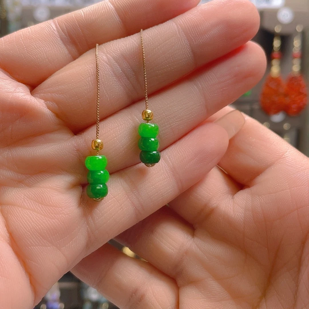 翡翠合金耳饰翡翠