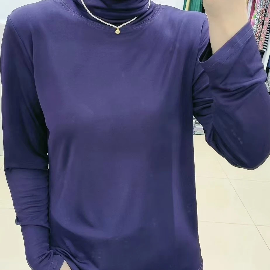 时尚高端百分之百针织桑蚕丝打底衫