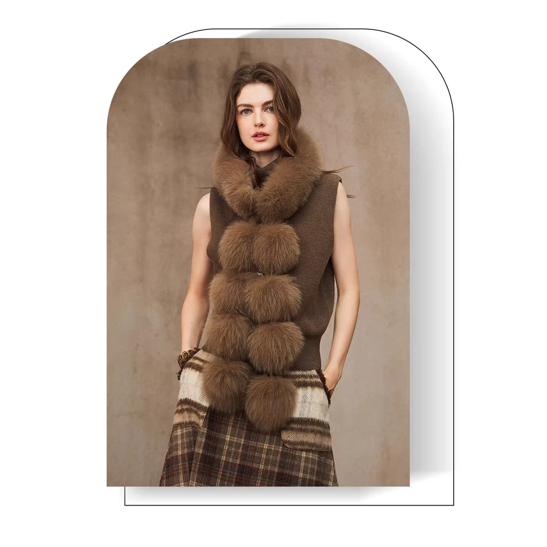 保暖法式女公主风围巾日韩厚款自发热韩版真狐狸毛网红爆款