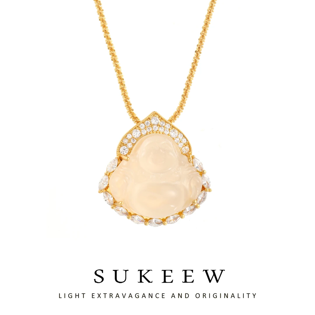SUKEEW/酥可 镀k金 新中式优雅佛公轻奢项链270101