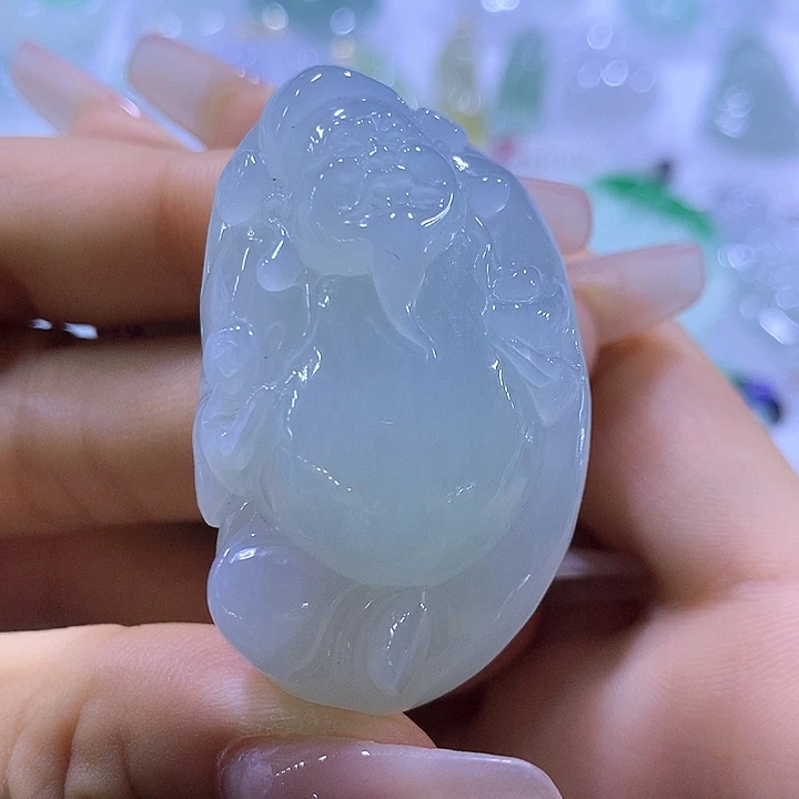 翡翠未镶嵌颈饰天然翡翠A货吊坠