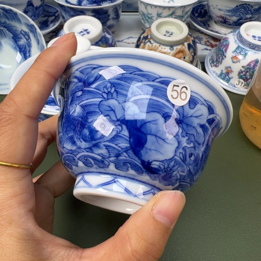 陶瓷景德镇纯手工纯手绘茶具木木56
