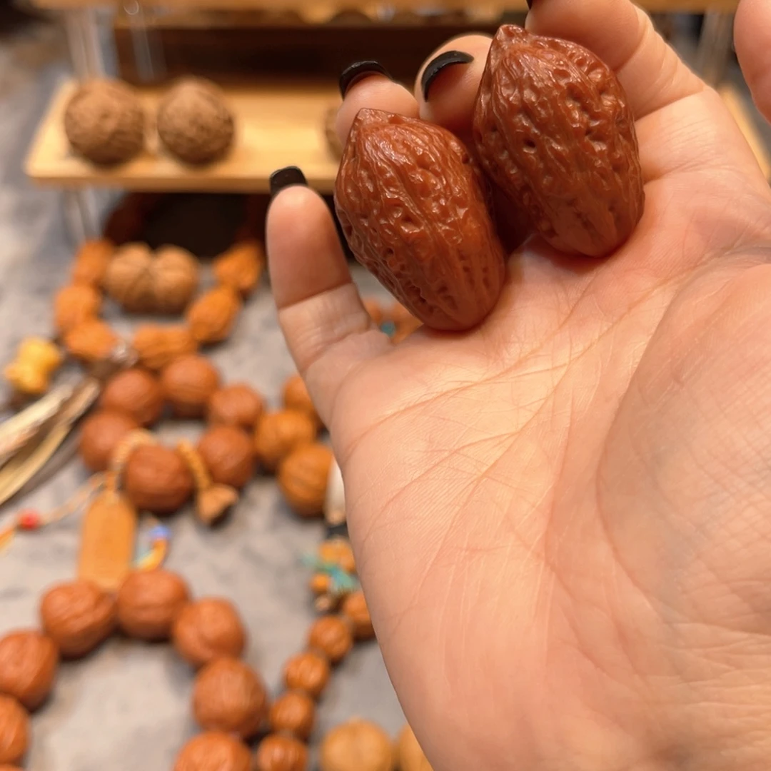 把件文玩核桃红皮大枣