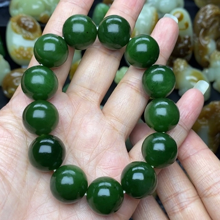 手串未镶嵌和田玉（碧玉）