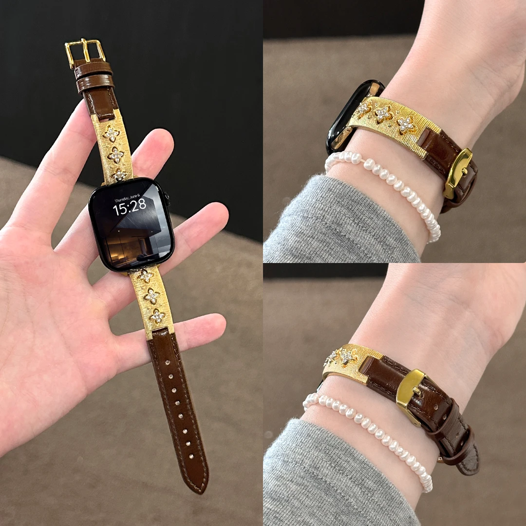 适用华为watchFIT4手表fit3表带fit4pro女生款小蛮腰金属智能腕带