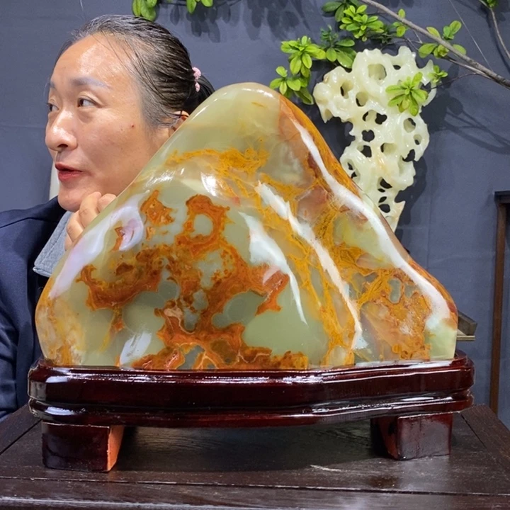 石材伊朗古青石摆件