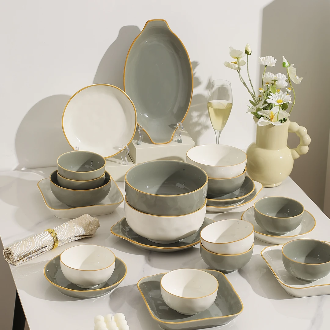 川岛屋釉下彩碗家用2025新款高颜值饭碗面碗汤碗碟菜盘子餐具