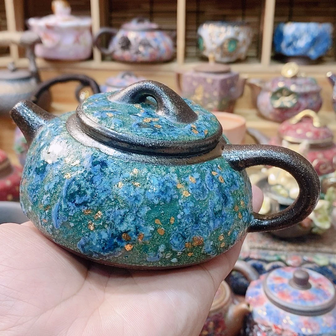 粗陶志野柴烧茶器