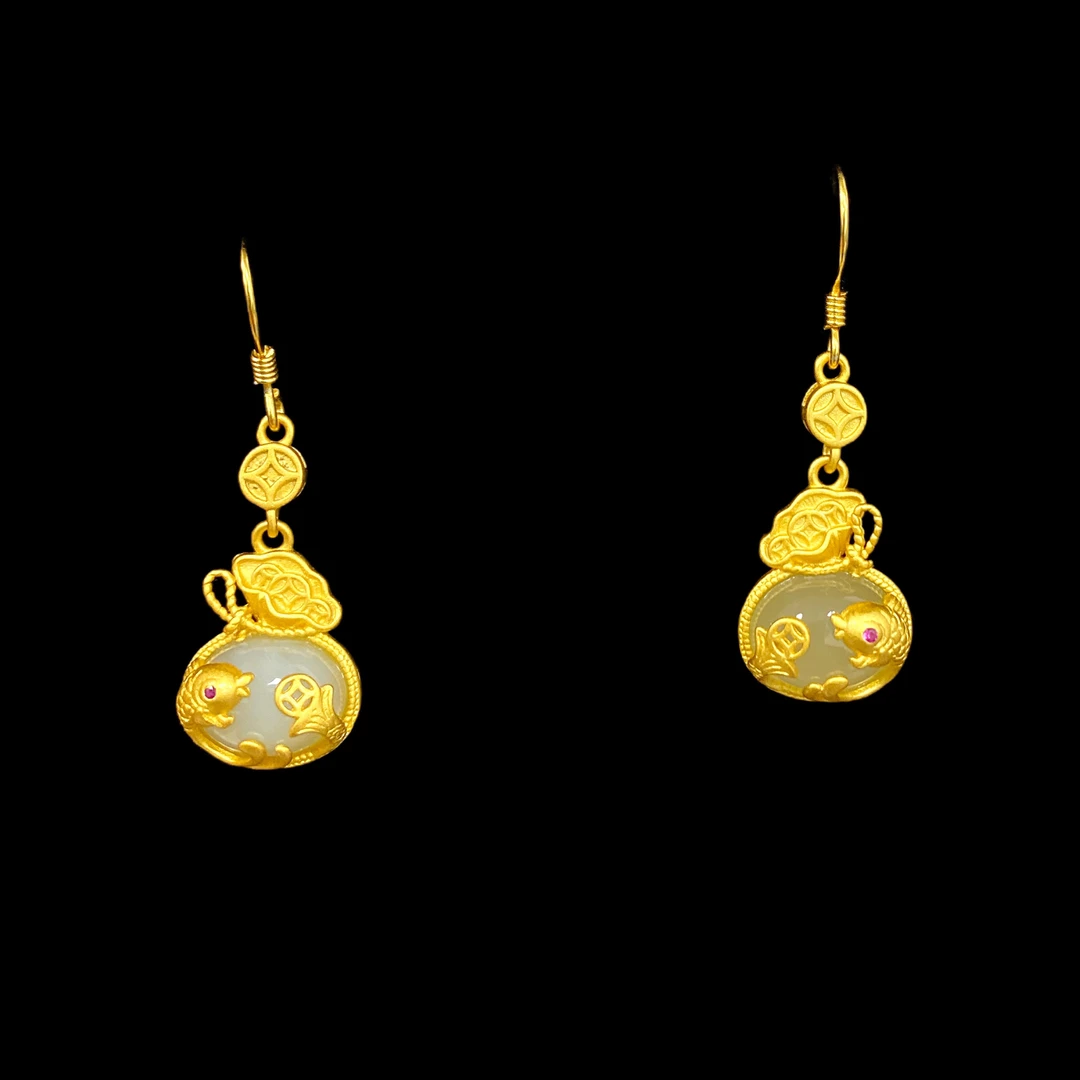 400741和田玉耳坠孤品