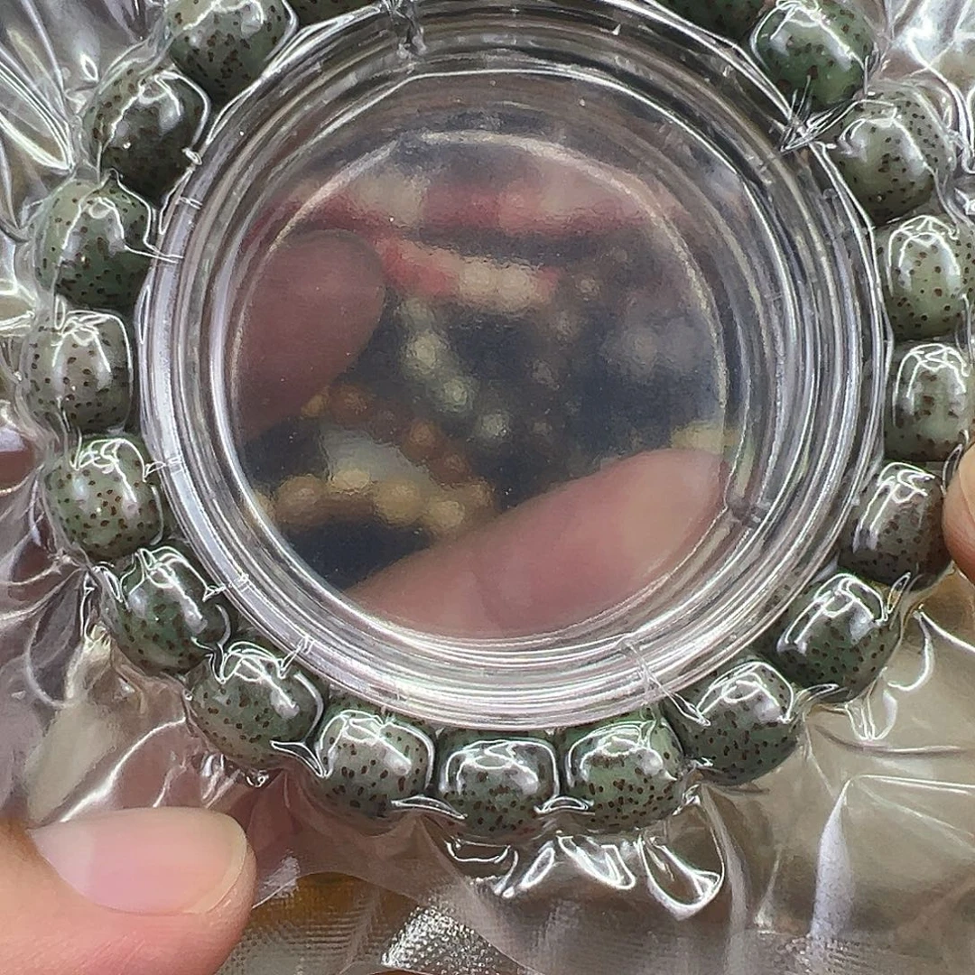 手串星月菩提53练手糯冰石玉星月菩提单圈1.1