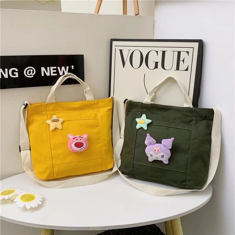 【工厂直销】斜挎包手提帆布包新款上架斜挎包车缝线托特包帆布拉