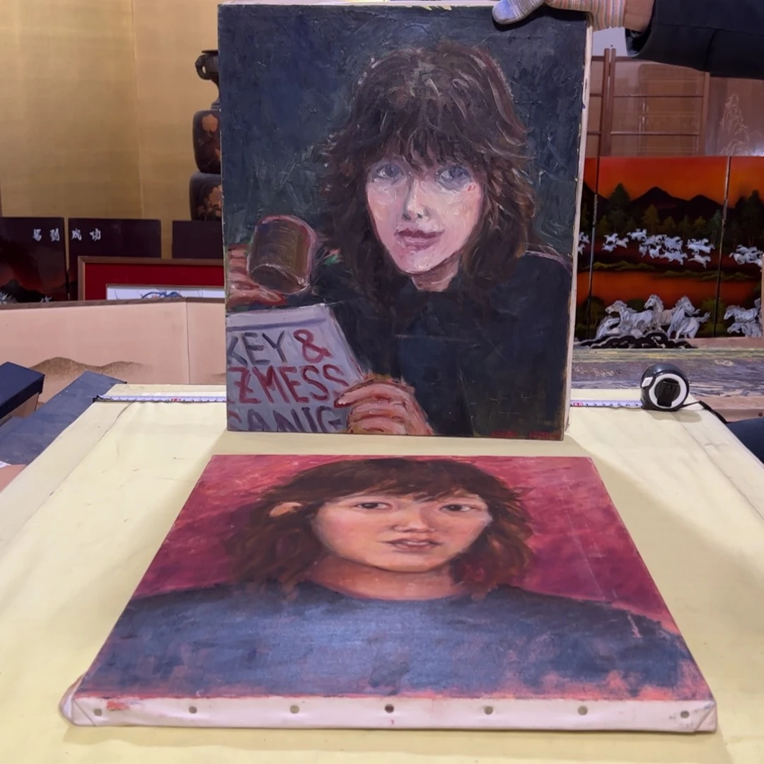 绘画惋*屏风框画茶空间设计