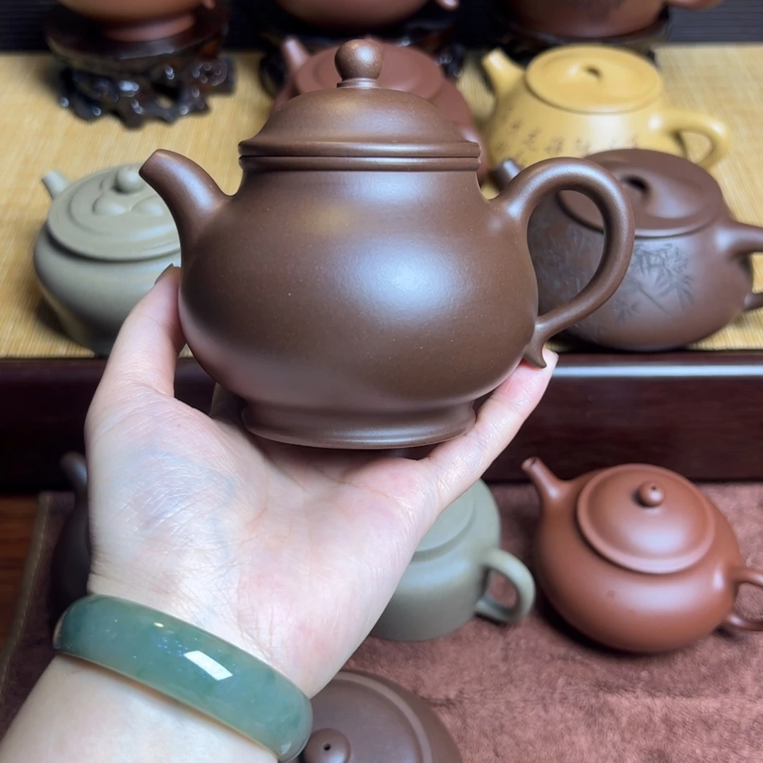 茶壶紫砂280cc紫泥潘壶