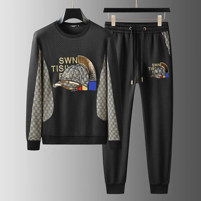 爱若摩根AEROMRGEN刺绣长袖休闲卫衣男潮牌秋季新款男装运动