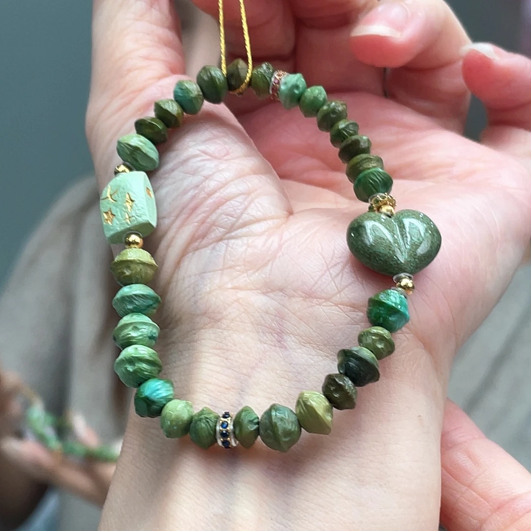 绿松石18K金镶嵌颈饰