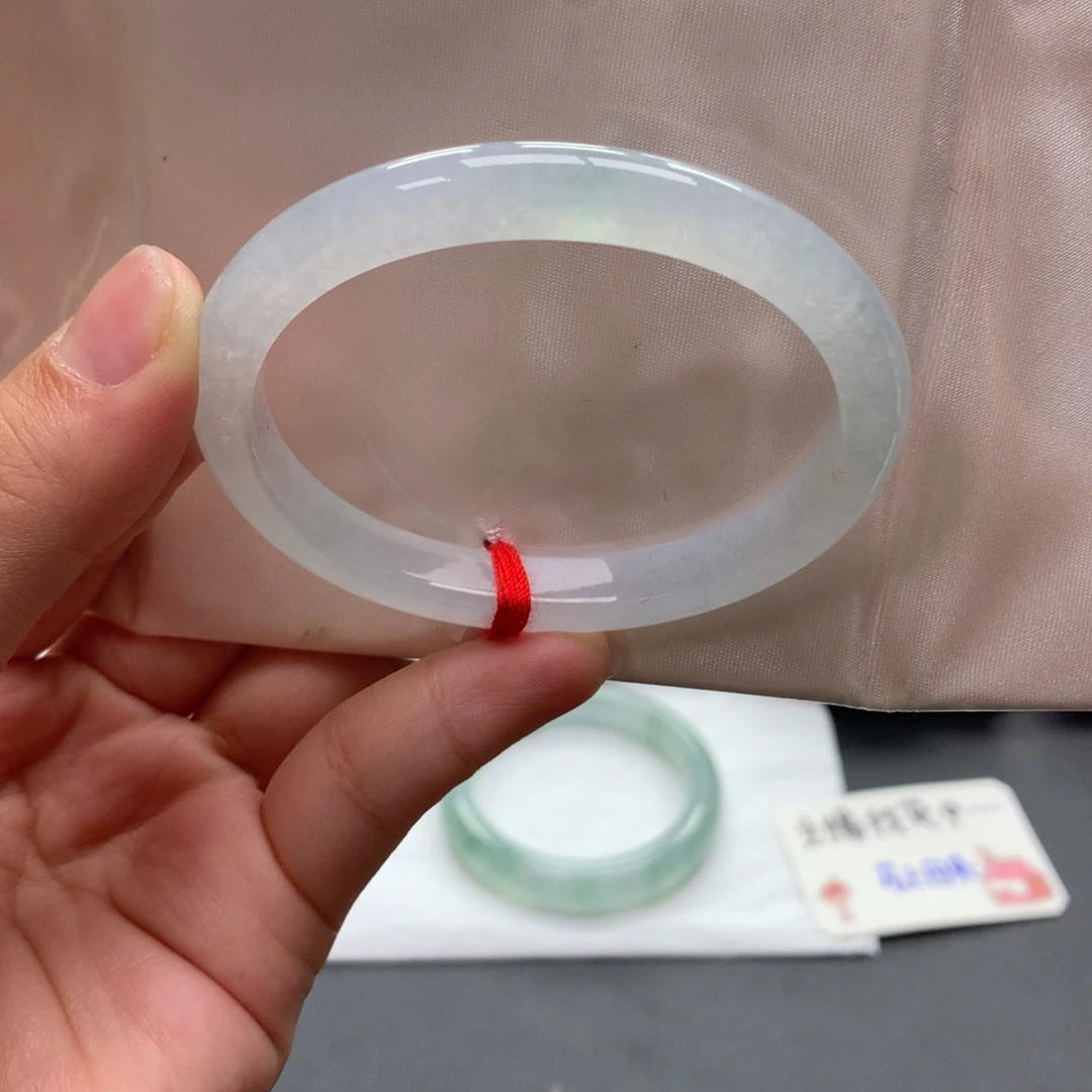 翡翠未镶嵌手镯40号53+贵妃冰月光
