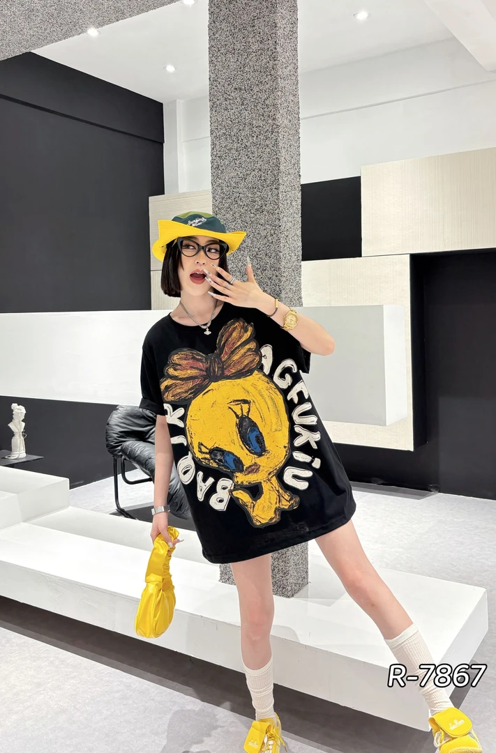 【金润】025夏季新款休闲半袖圆领风透气印花T恤短袖风薄款7867