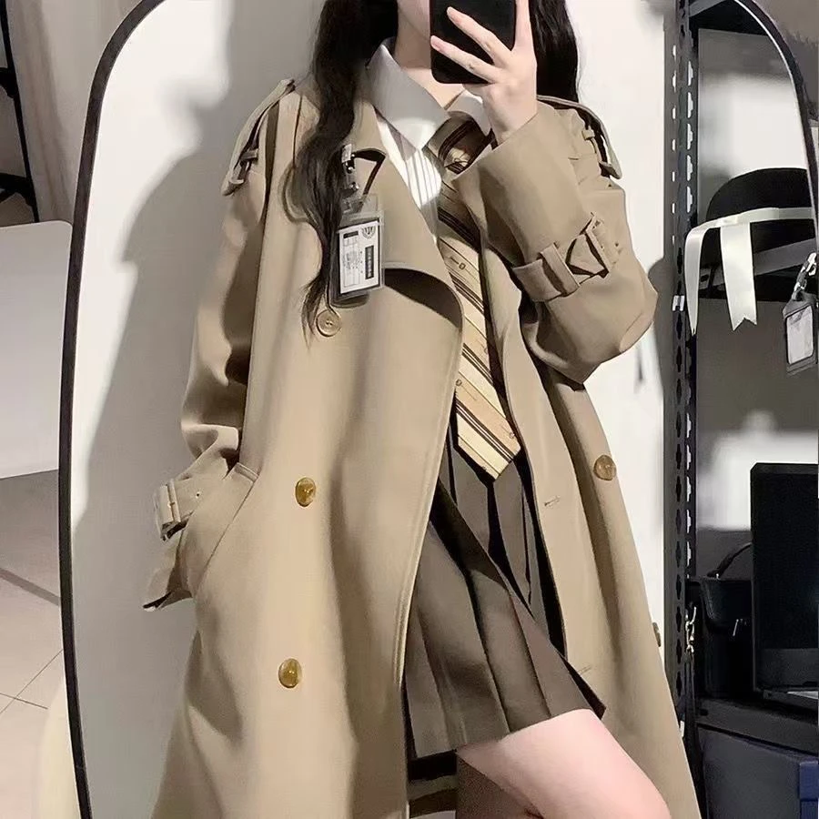 【201-400】春秋女士韩版中长款风衣外套直播专用请勿乱拍