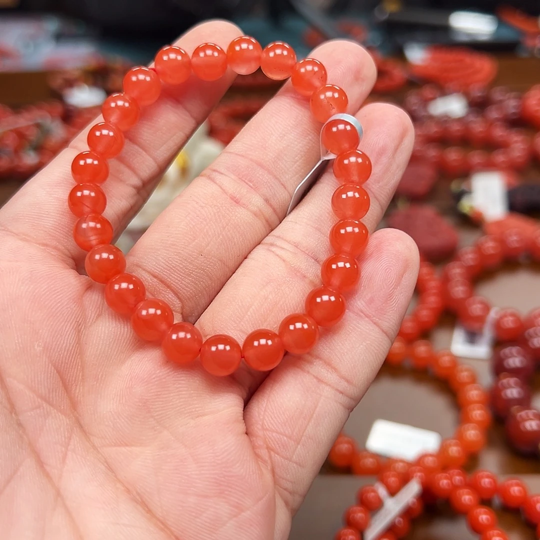 南红玛瑙未镶嵌手链