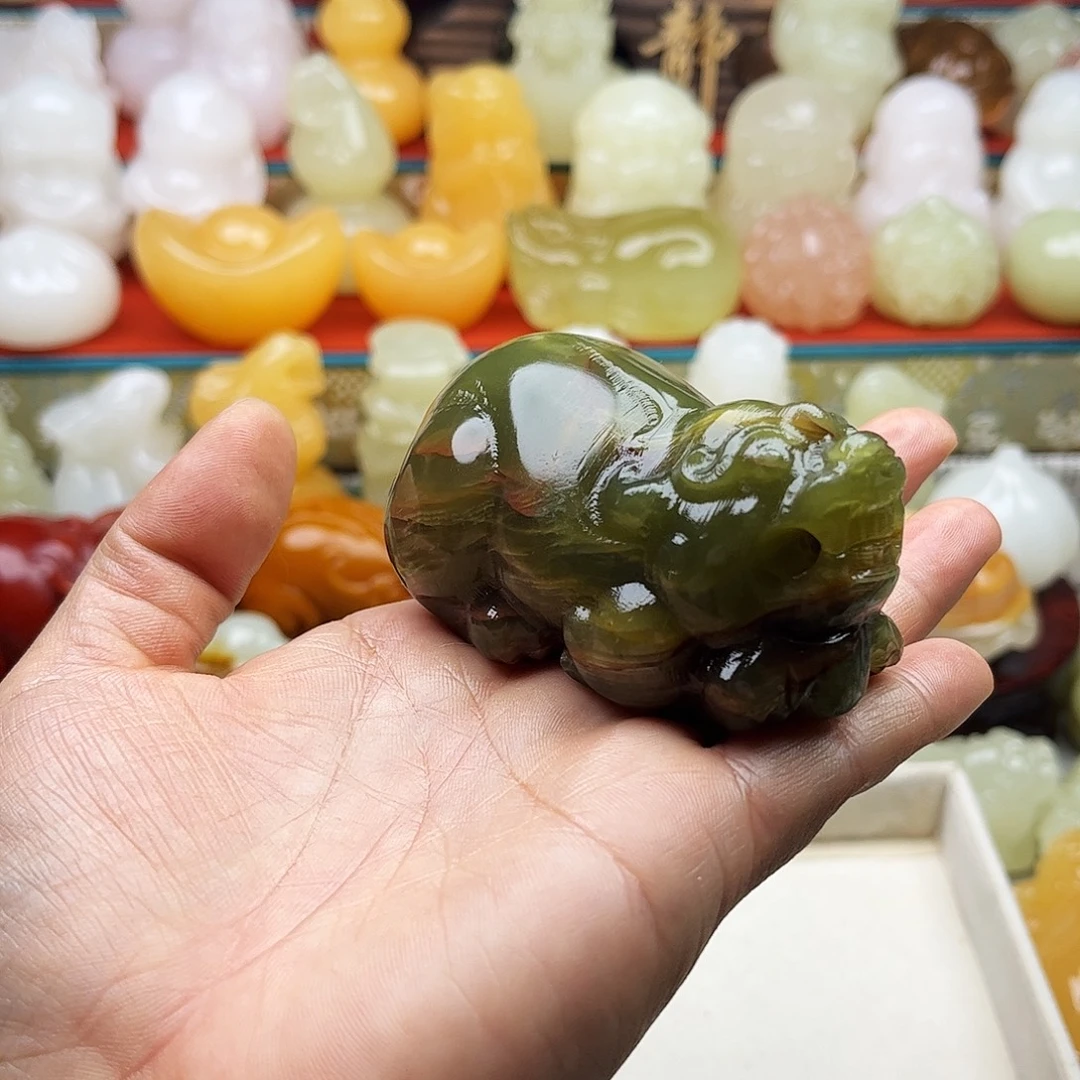 E***i石材貔貅手把摆件