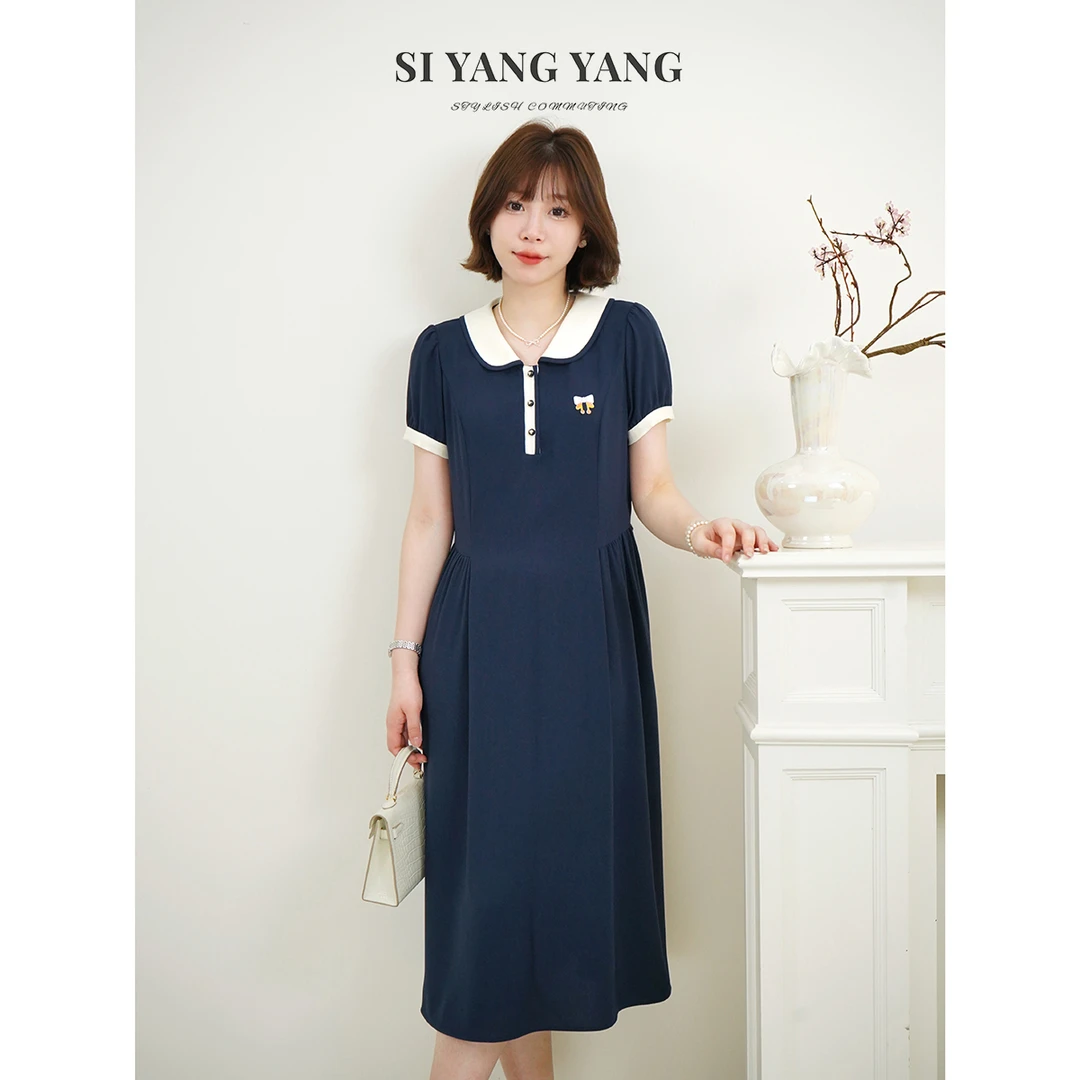 斯洋洋SIYANG细腻纹理透气通勤柔软亲肤减龄连衣裙LYQ506A006SYY