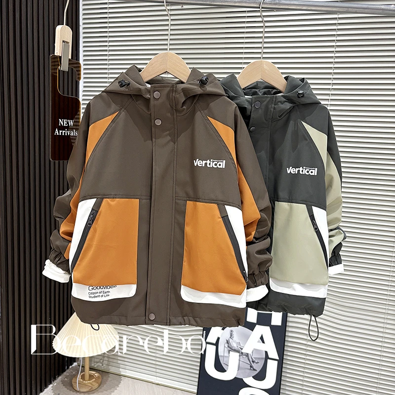 【淏妈原创】青少年童装男童秋装外套大童痞帅炸街男孩春秋冲锋衣服