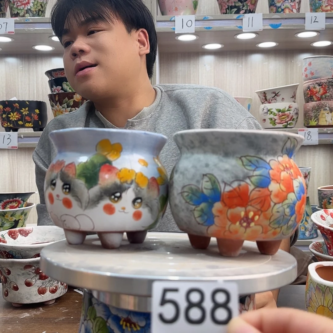 紫砂花盆瑕疵瑕疵588