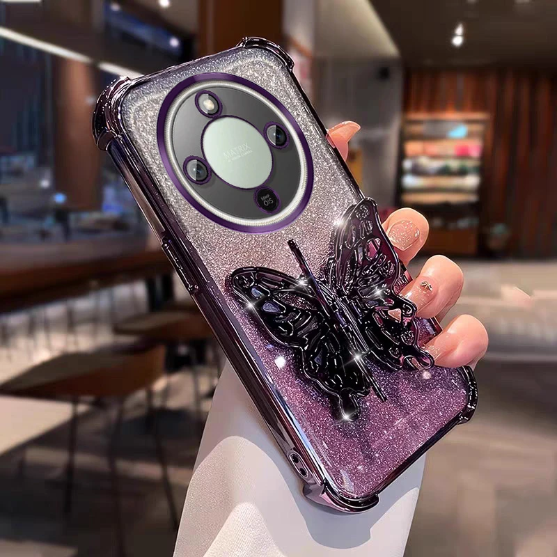 带镜头膜适用荣耀x70手机壳四角防摔气囊软硅胶全包个性 女生透明