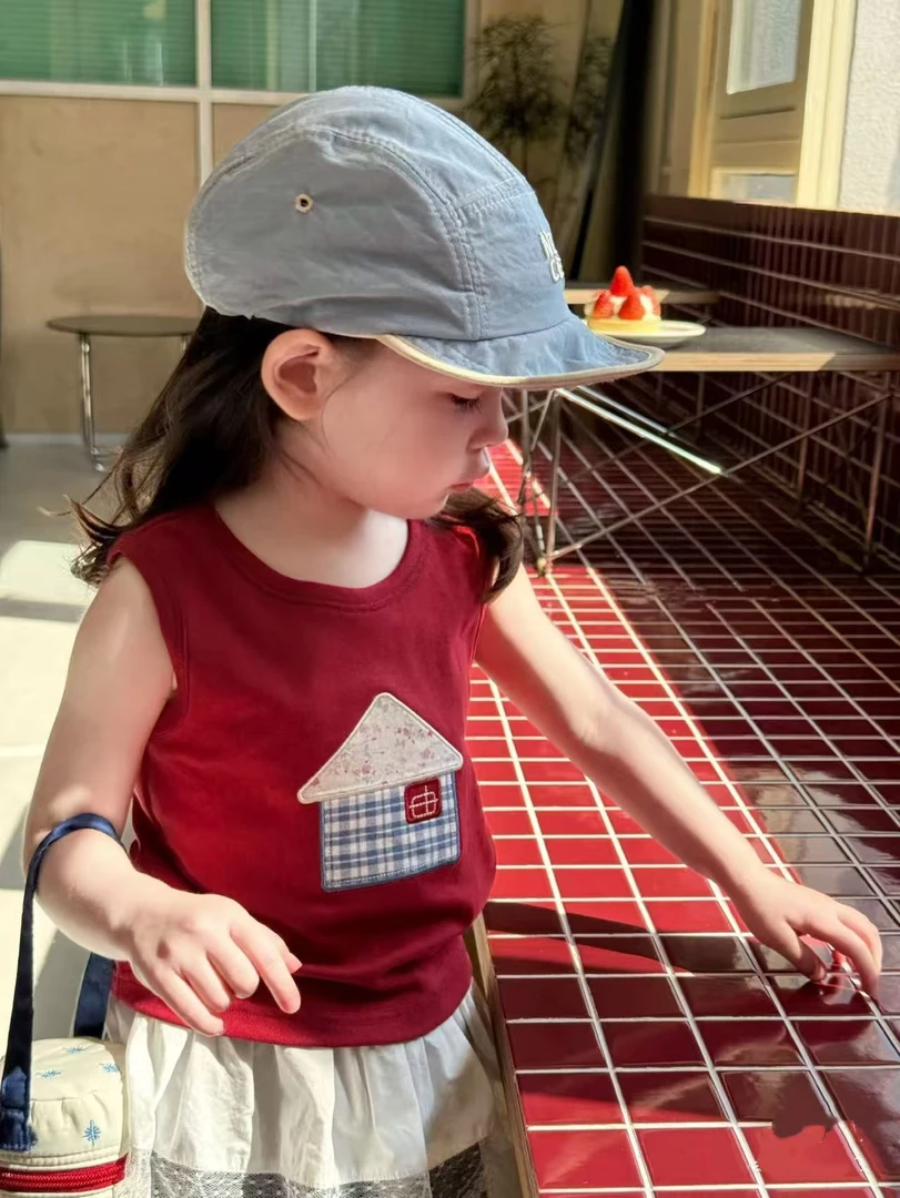 XZM-1655-儿童时尚百搭小房子背心（夏款）