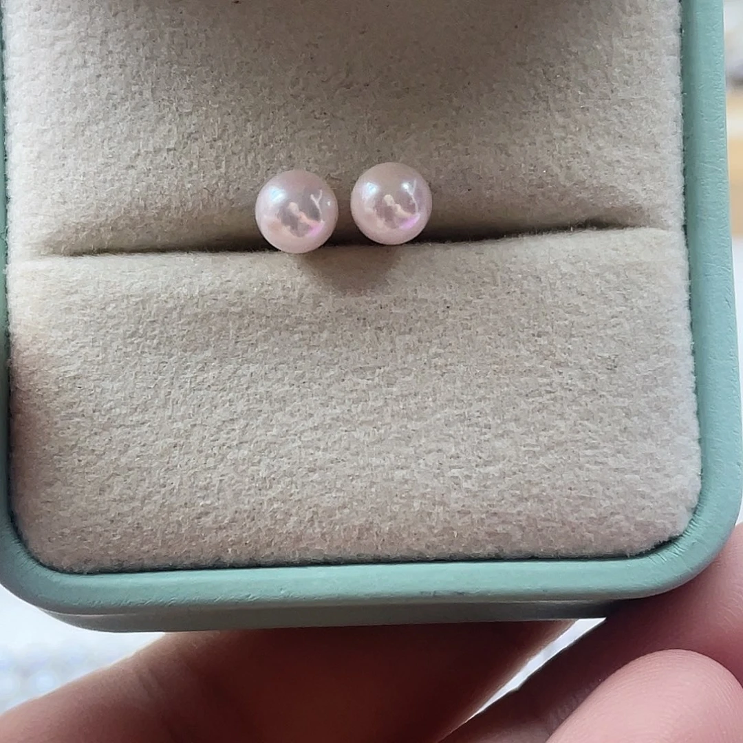 耳饰海水珍珠18K金镶嵌