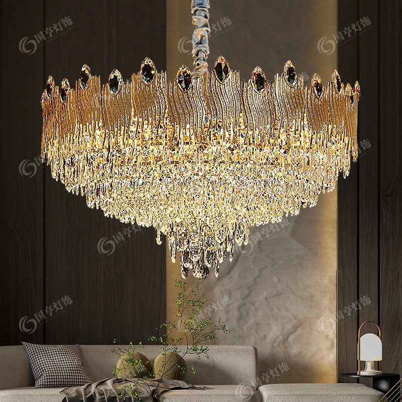 国爵源头工厂直销法式欧式高端水晶吊灯进口K9水晶客餐厅卧室吊灯