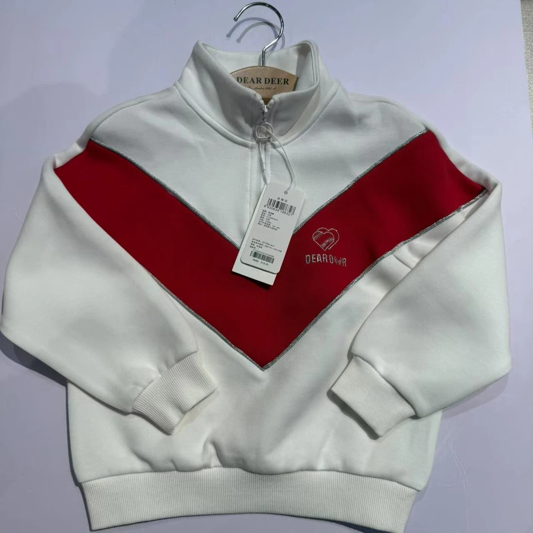 【直播清】迪迪鹿女大童春秋季套头拉链款长袖卫衣C123321612