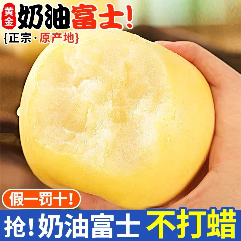 山东黄金奶油富士冰糖心丑苹果新鲜水果当季整箱包邮