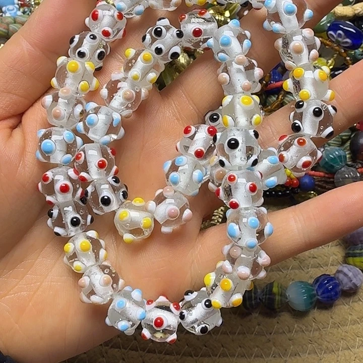 玻璃颈饰透色链子