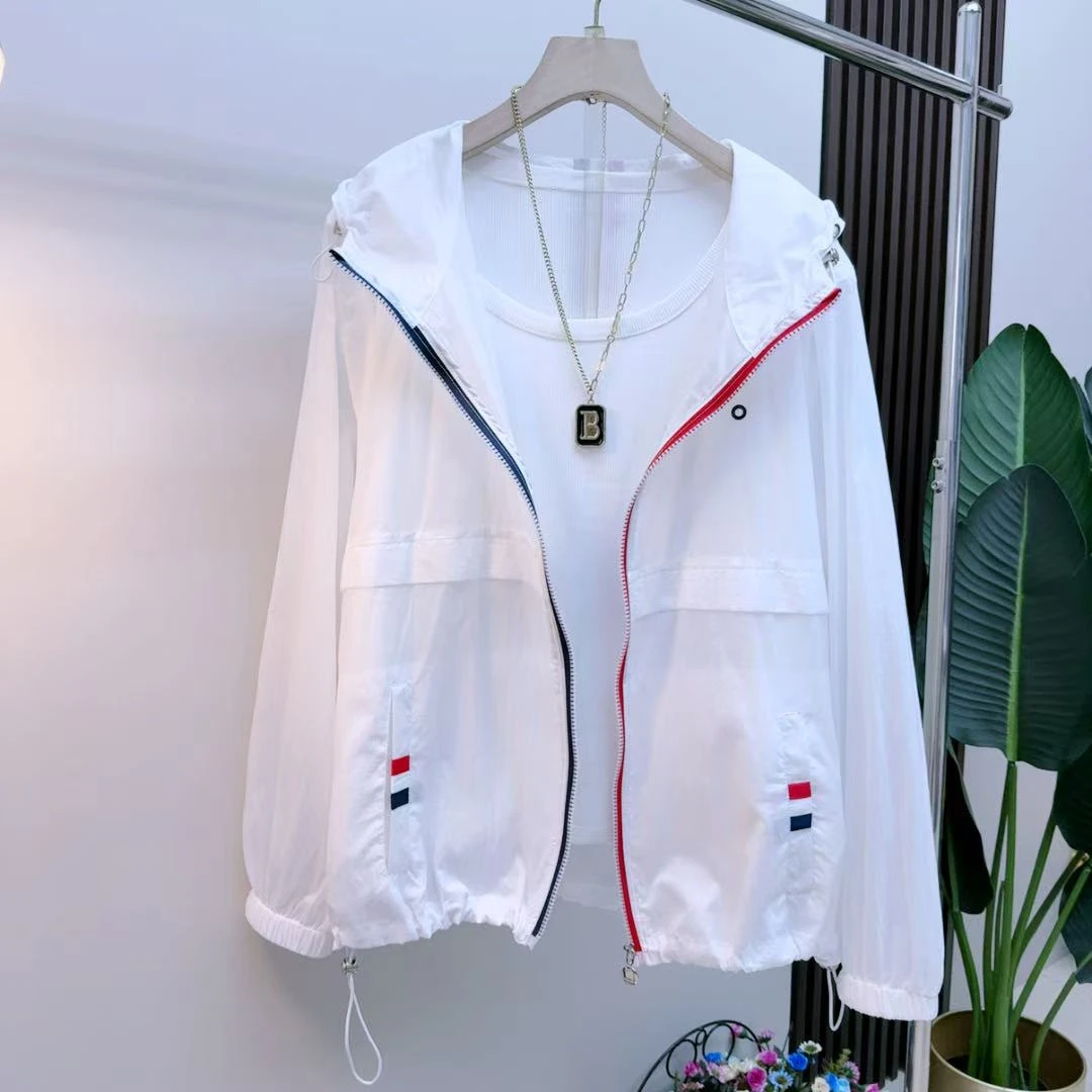 5312时尚气质显瘦遮肉减龄百搭韩版拼接连帽宽松潮流透气休闲外套