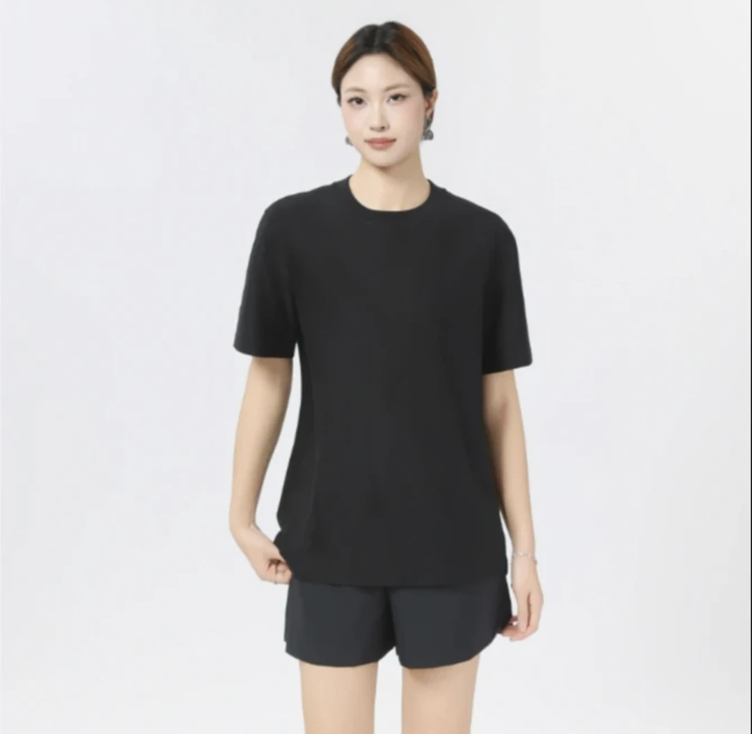 商场同款简约时尚高级百搭显瘦短袖休闲夏季圆领T恤女款女530092