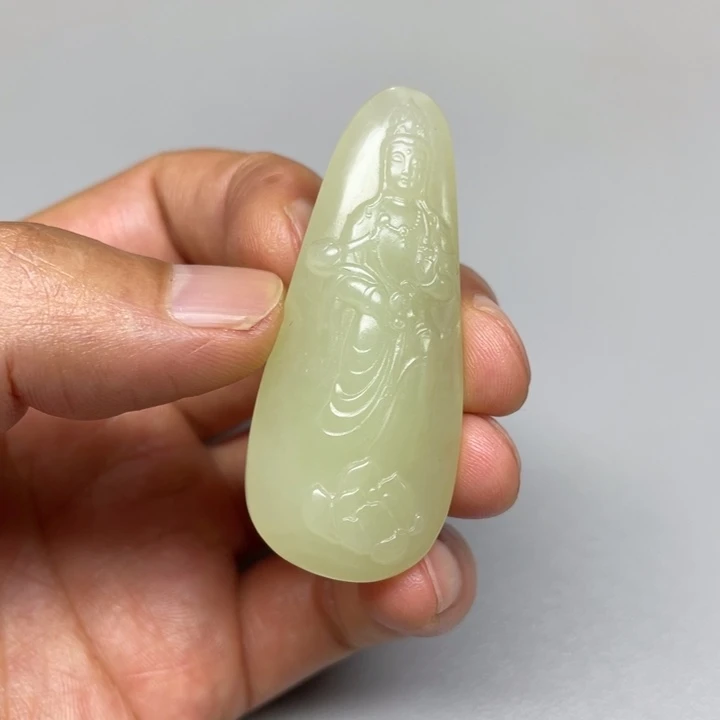 和田玉未镶嵌吊坠(不含链)?****?