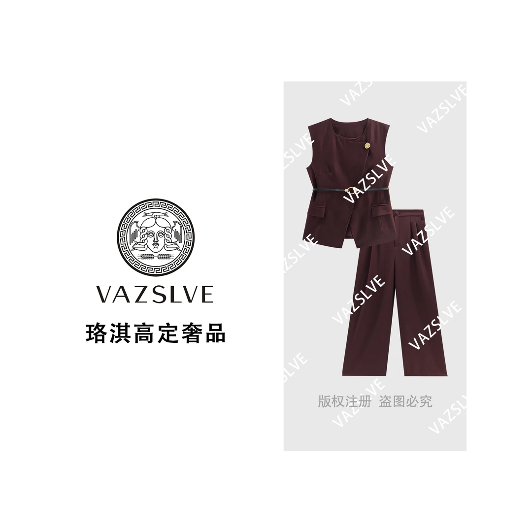【VAZSLVE/珞淇高定】 “四季沐歌”无袖气质感气质套装TZ9526