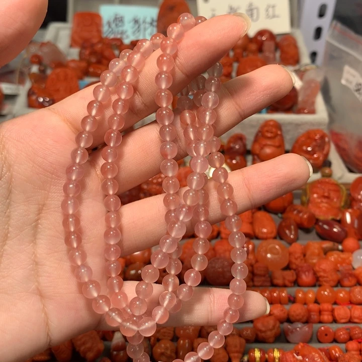 【闪购商品】未镶嵌【秒闪】福利大放漏樱花粉多圈南红玛瑙