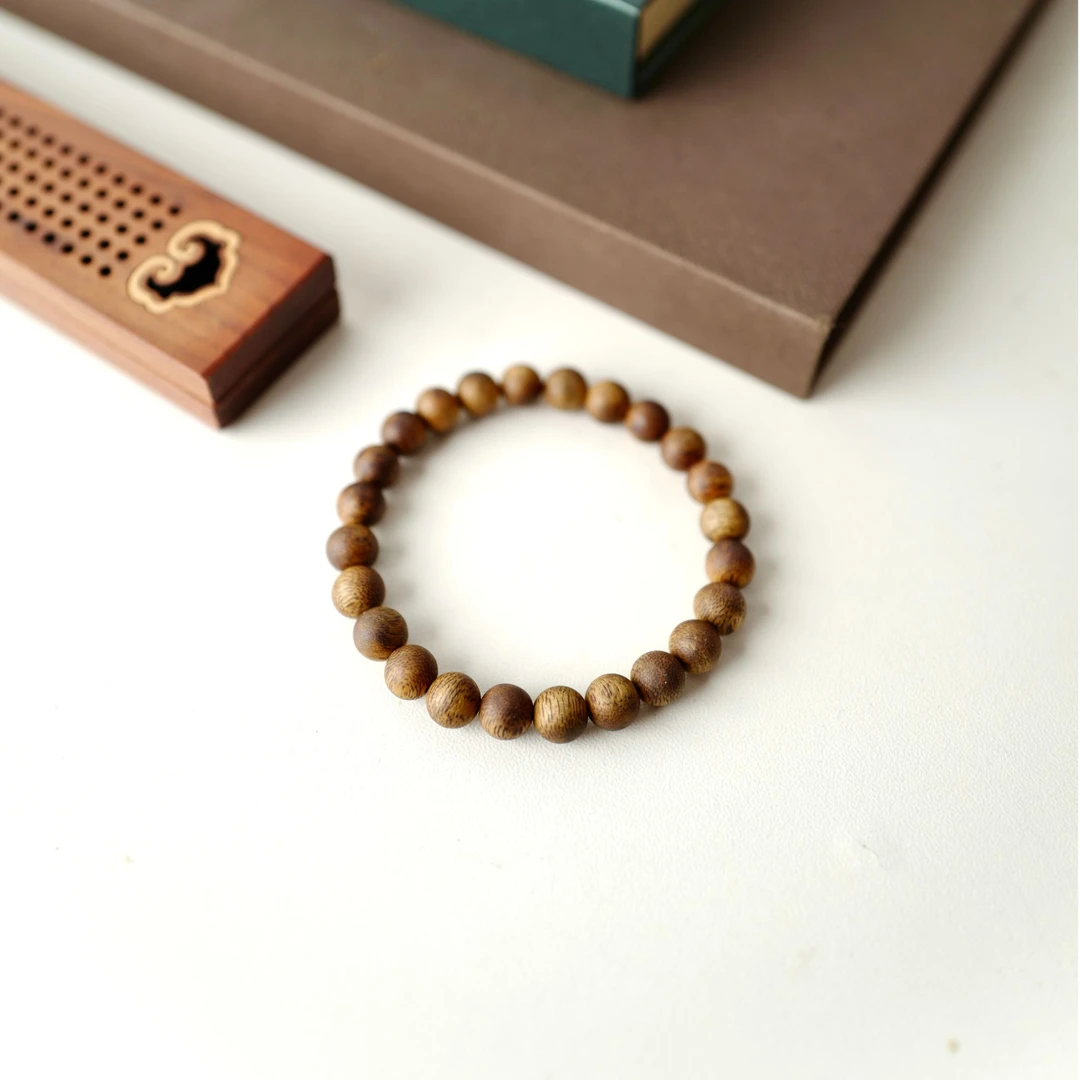 沉香沉香圆珠素款单圈手串 L240783