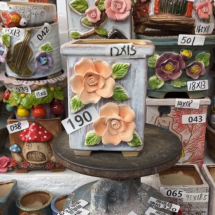 粗陶材质多肉花盆