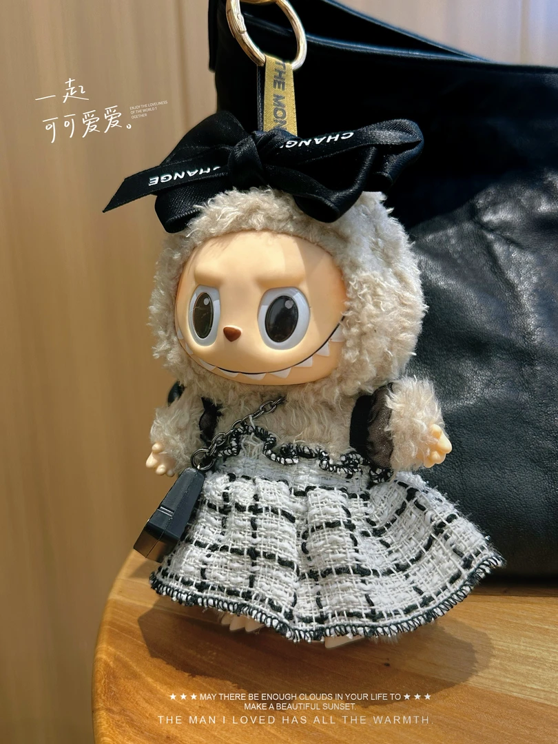 labubu一二三代坐坐派对的娃衣套装  蝴蝶结