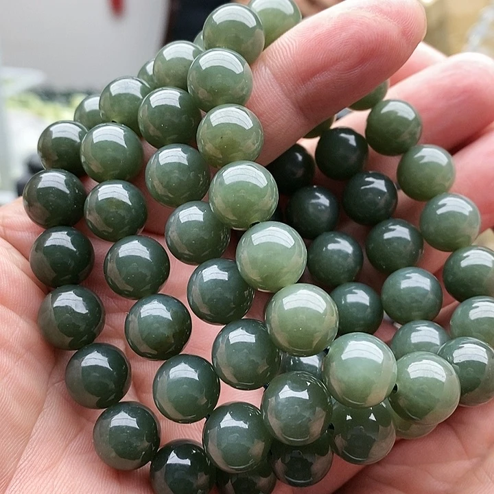 【闪购商品】未镶嵌手链和田玉12且末蓝拍一发一