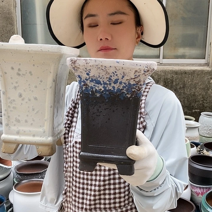 紫砂花盆正品口14高19