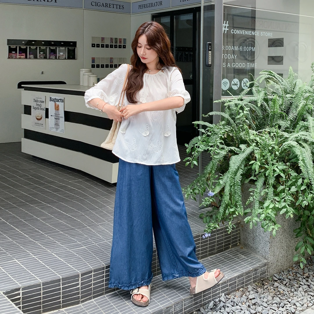 爆款高级感衬衫阔腿裤套装女2025夏季新款显瘦大方得体穿搭两件套