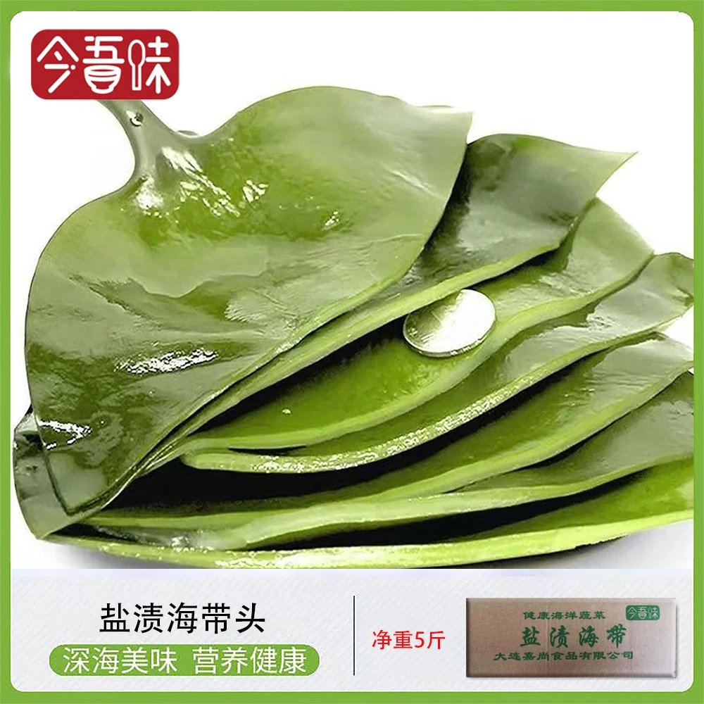 【爆品推荐】净重5斤盐渍海带头海带大头ZY 叶大肉厚口感脆爽大连产