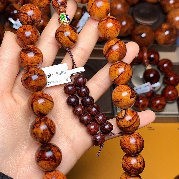 花梨木类手串/手链黄花梨风化料老挝花梨土埋料1.8