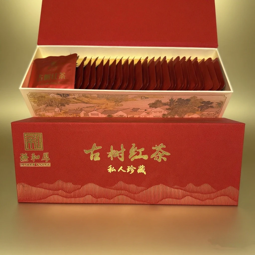 云南古树日晒红茶袋泡茶礼盒套装
