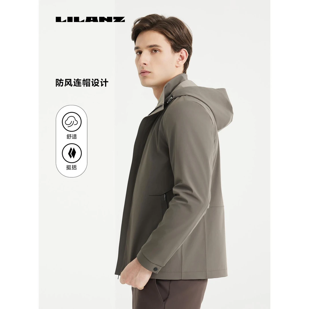 Lilanz/利郎高端风衣中长款 (24QFY905)男士男款运动舒适户外休闲